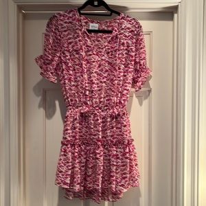 Misa Los Angeles Pink Floral Mini Dress